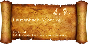 Lautenbach Viorika névjegykártya